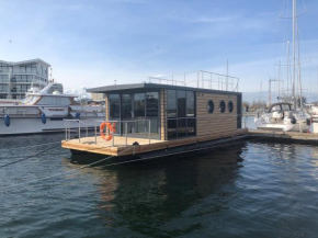 Hausboot Fjord Stella - Solarboot mit Biosauna in Wendtorf in Wendtorf